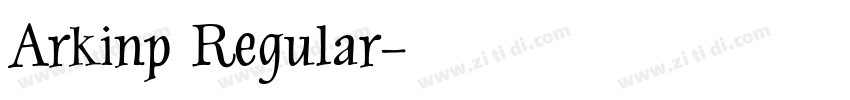 Arkinp Regular字体转换